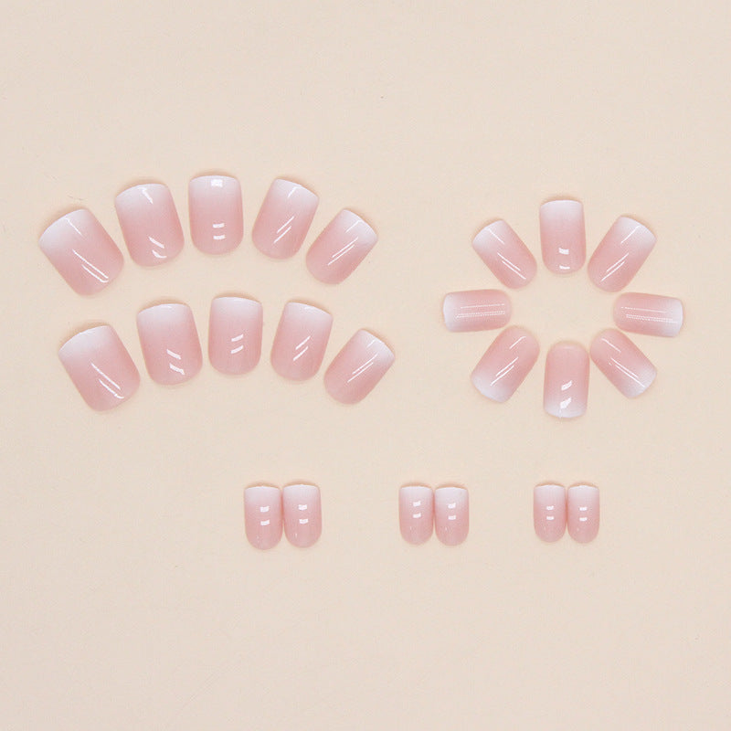 Calcomanías de uñas de gradiente de cuadrado corto al por mayor
